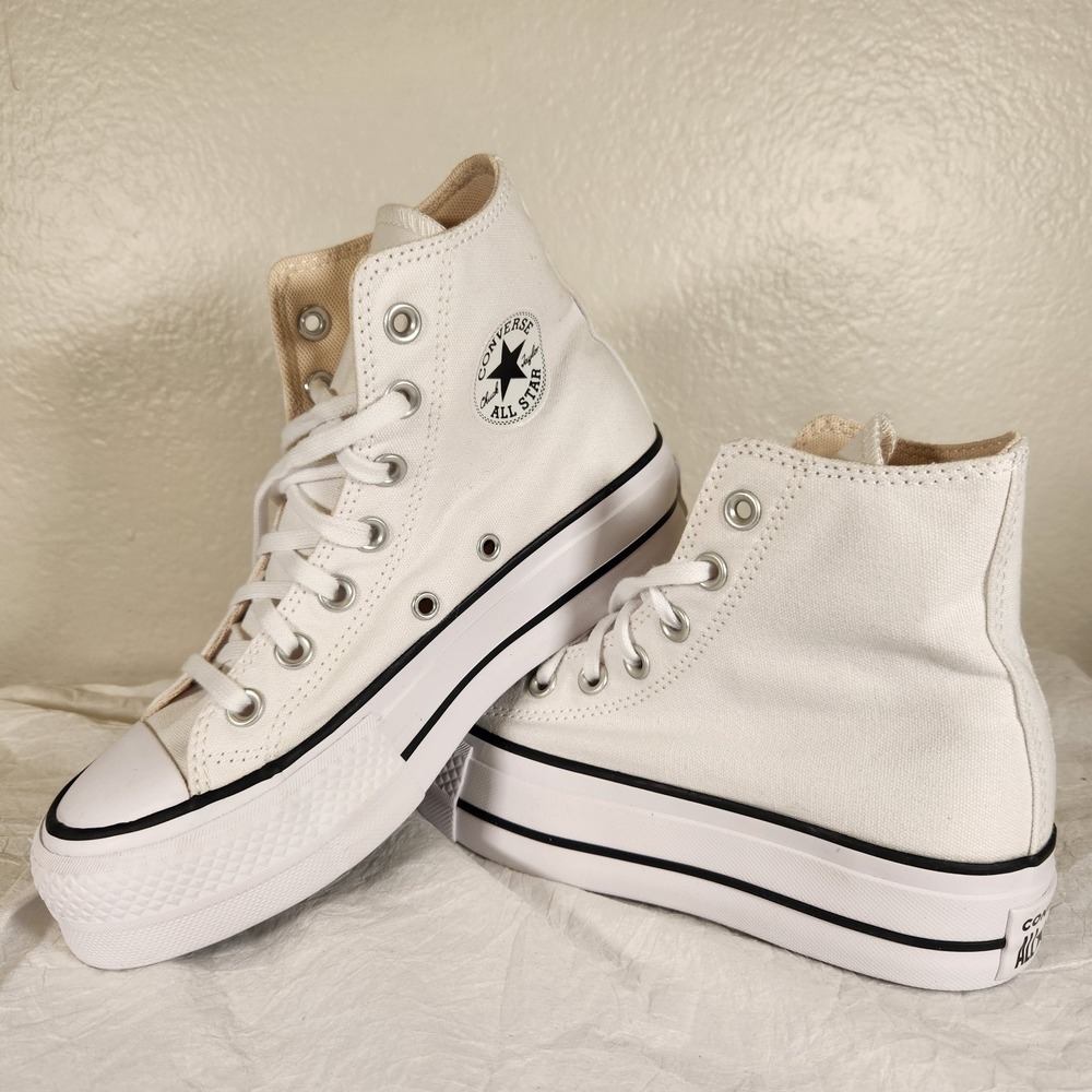 New Converse Chuck Taylor All Star Lift Canvas Sneaker Womens 5 White Platform